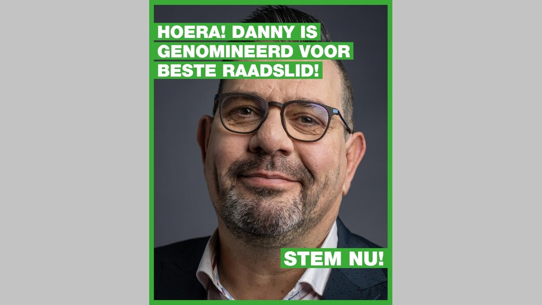 foto van Danny Huizer, nominatie voor verkiezing beste raadslid